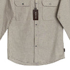 Michael Kors Shirt Men's Small Button-Up Shirt Slim Fit Dual Pockets Khaki