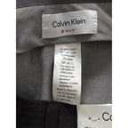 Calvin Klein Suit Pant Men's 32"x30" Slim Fit Stretch Navy Burgundy Check