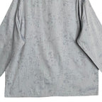 Perry Ellis Shirt Men's XXL Long Sleeve Button Up Shirt Grey Floral Pattern