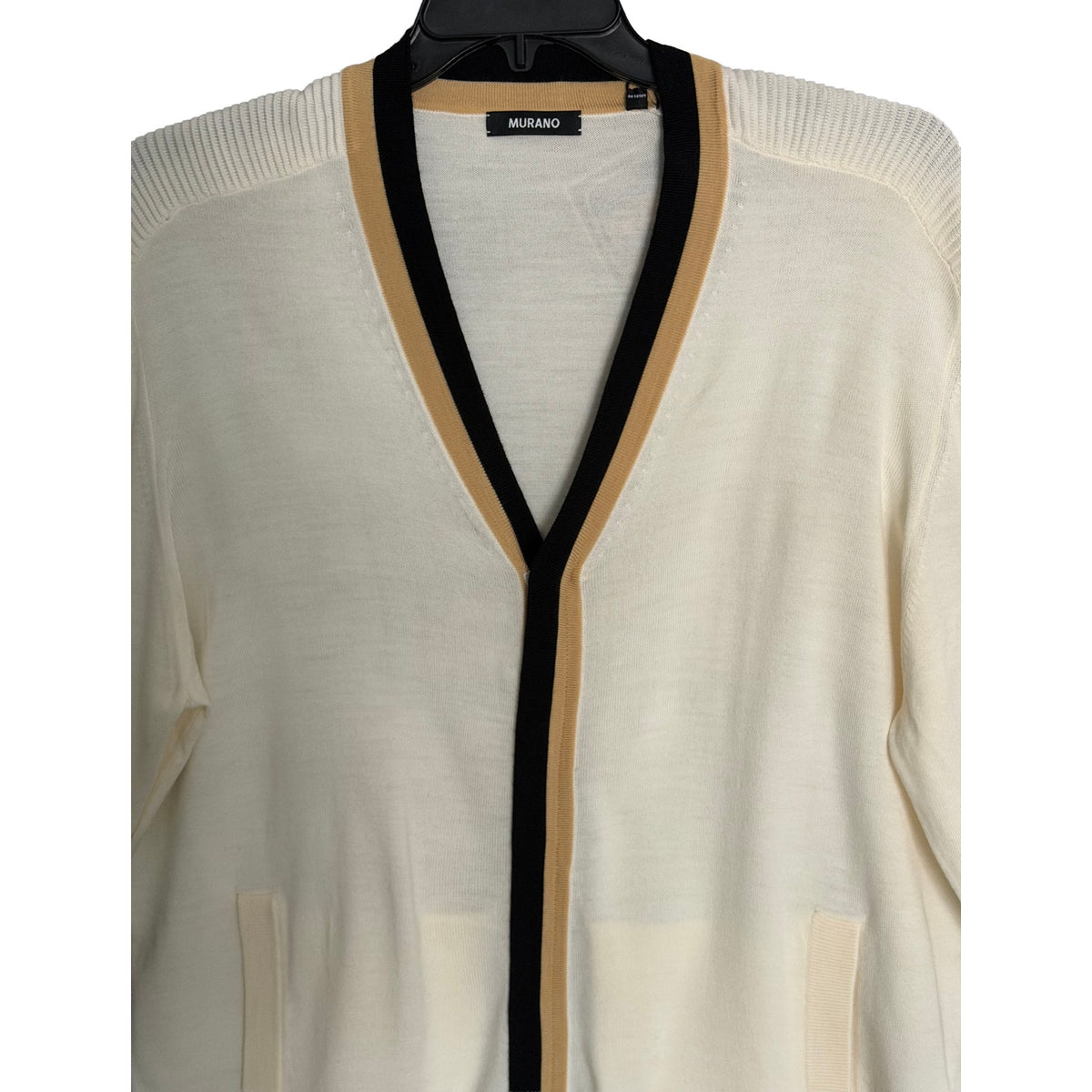 Murano Full-Zip Cardigan Sweater Men's XL "The Murano Show" Retro Look Cream