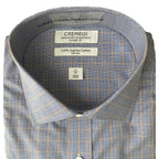 Daniel Cremieux Dress Shirt Men's 17-36 CLassic Fit Supima Cotton Blue Check