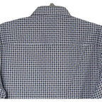 Bugatchi Dress Shirt Men's Small Long Sleeve Button-Up Blue Brown Geo