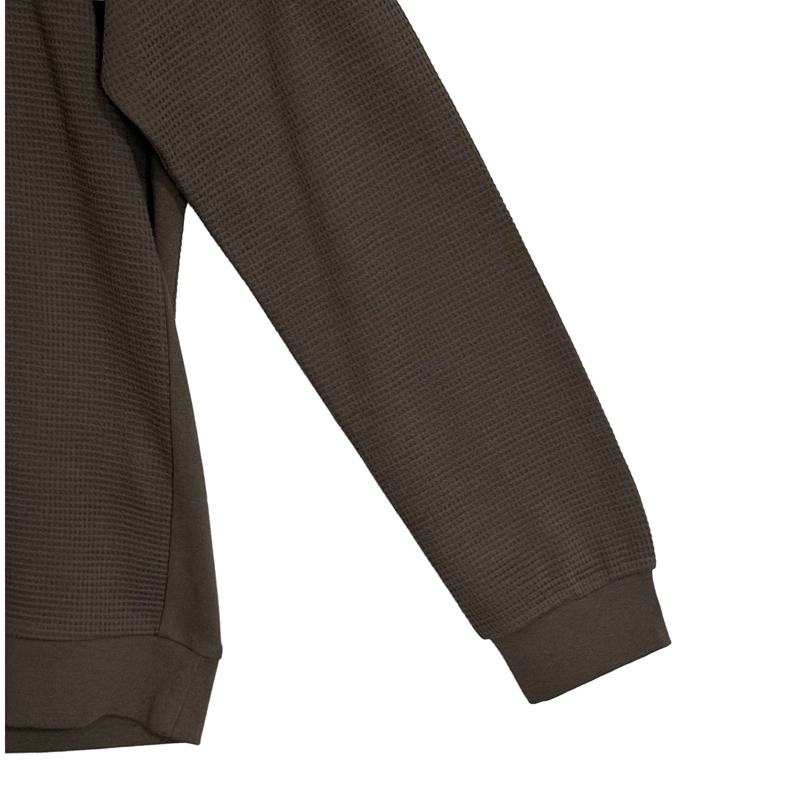 BFD Malibu Hoodie Men's Small Waffle Thermal Long Sleeve Hoodie Carbon