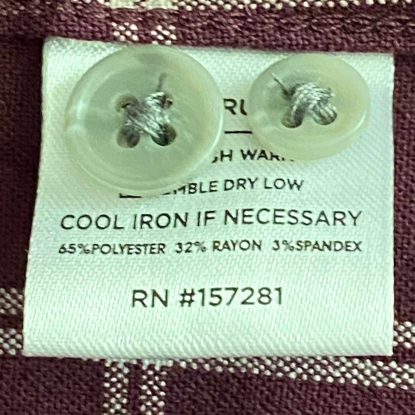 Mizzen+Main Men's XXL Trim Fit City Flannel Twill Shirt Wine Richard Plaid