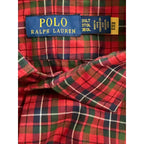 Polo Ralph Lauren Shirt Men's 3XLT Big & Tall Long Sleeve Red Navy Check