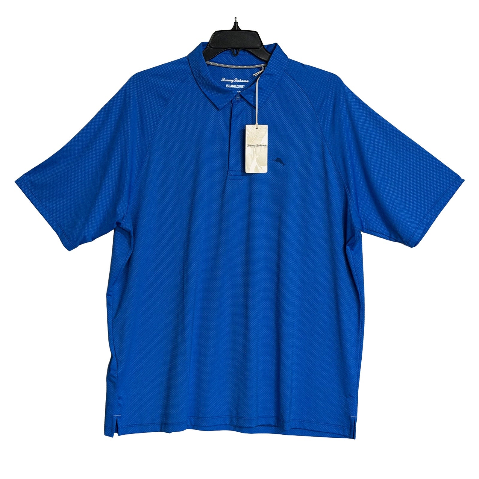 Tommy Bahama Polo Shirt Men's 2XLT Short Sleeve Palm Desert Tides Blue NEW