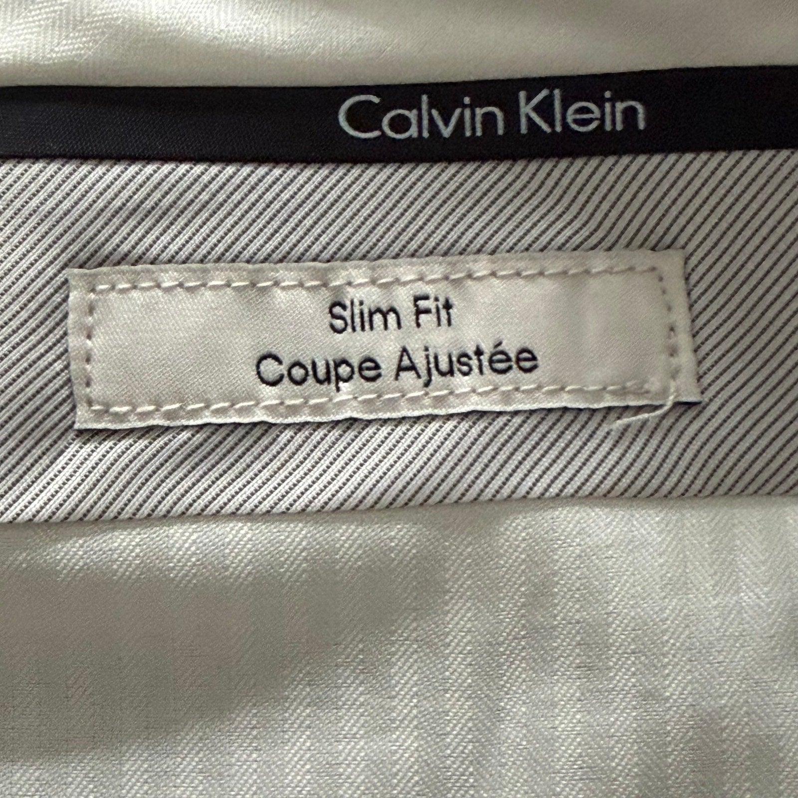 Calvin Klein Dress Pant Men's 34"x32" Slim Fit Jace Flat Front Stretch Taupe