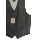 Daniel Cremieux Herringbone Vest Men's Large St. Moritz Wool Blend Charcoal
