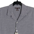 Michael Kors Shirt Men's XL Casual Short Sleeve Shirt Black & White Gingham