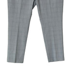Calvin Klein Dress Pant Men's 42"x30" Slim Fit Flat Front Stretch Blue Plaid