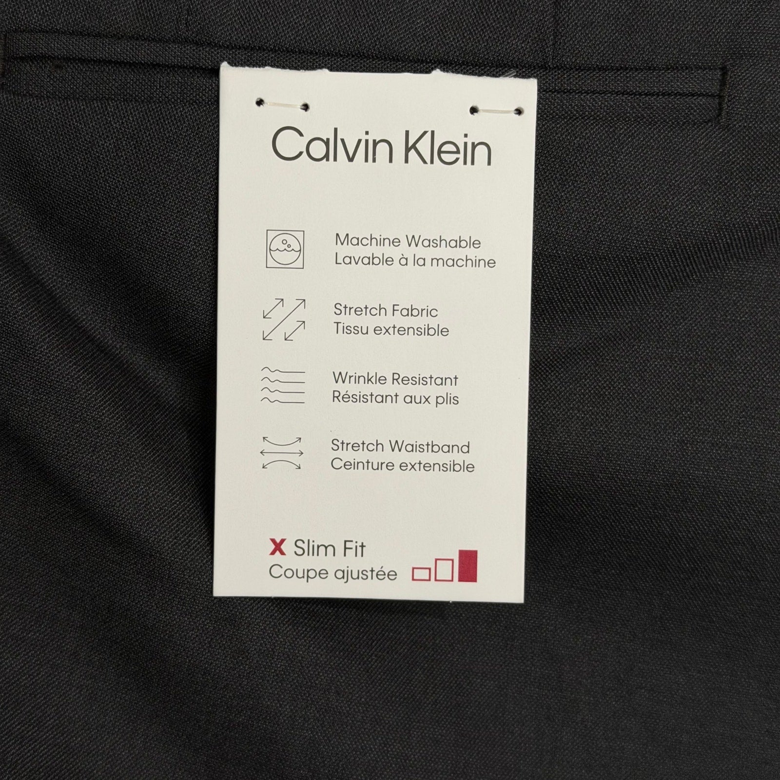 Calvin Klein Dress Pants Men's 40"x32" Slim Fit Stretch Jerome Grey