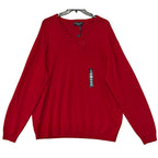 Hart Schaffner Marx Sweater Men's 3XT Big & Tall V-Neck Merino Wool Red