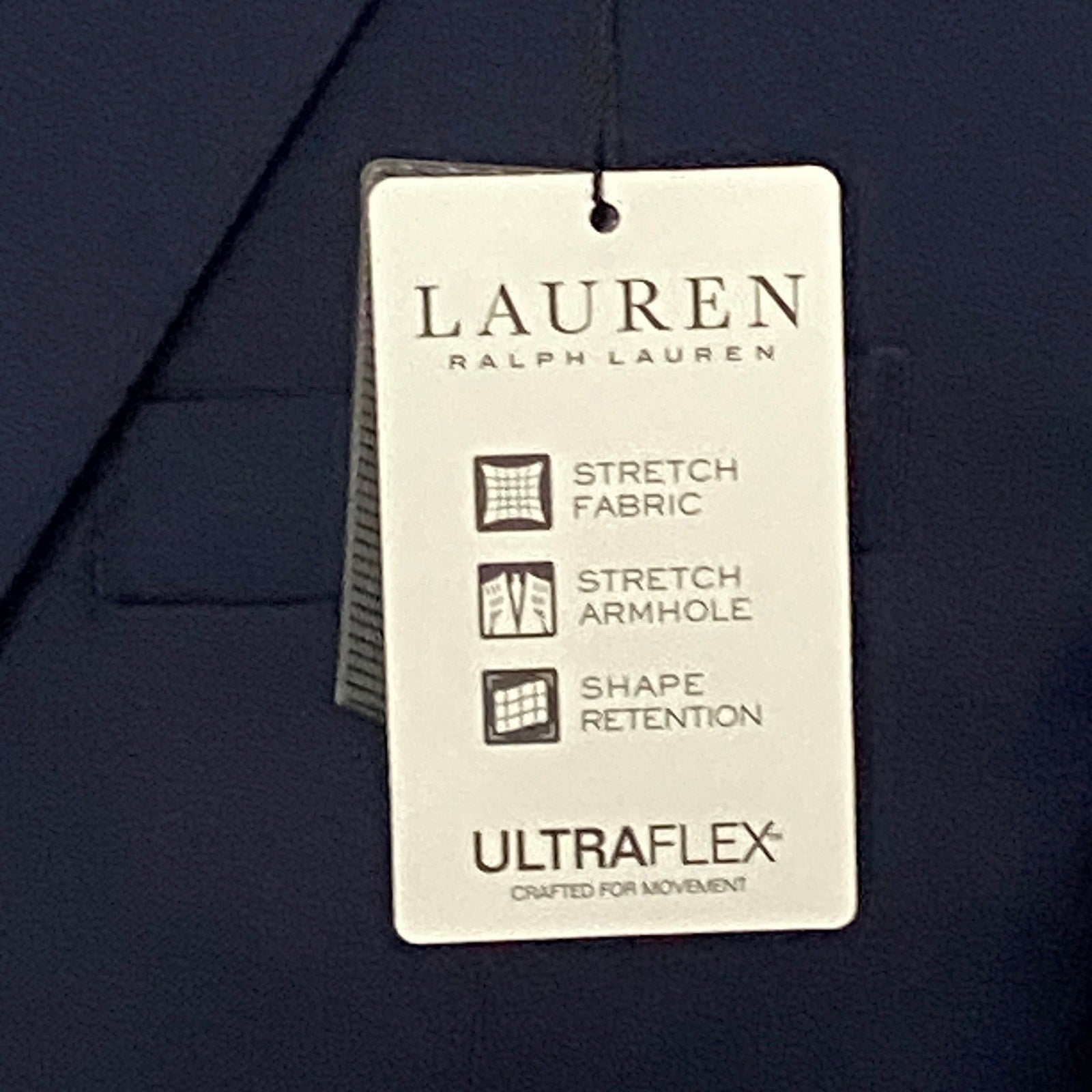 Lauren Ralph Lauren Men's 44L Classic Fit Ultraflex Suit Jacket Navy Blue