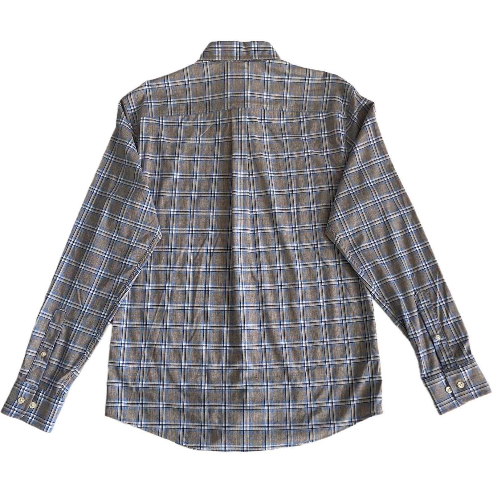 Johnnie-O Shirt Men's Small Long Sleeve Button Down Blue & Gray Plaid