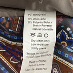 Tallia Suit Jacket Men's 42 Long Stretch Wool Blend Cream/Brown Plaid