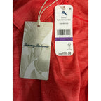 Tommy Bahama Shirt Men's XXL "Palm Coast Isles" Polo Shirt Red Flash