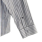 Michael Kors Shirt Men's XXL Slim Fit Long Sleeve Stretch Grey Pinstripe