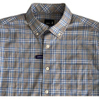 Johnnie-O Shirt Men's Small Long Sleeve Button Down Blue & Gray Plaid