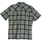 L.L. Bean Casual Shirt Men's Small SunSmart Cool Weave Navy Night Plaid