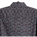 Quieti Button-Up Shirt Men's XXL Long Sleeve Stretch Cotton Black Red Floral