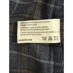 AG Los Angeles Wayne Long Sleeve Work Shirt Men's XXL Relaxed Fit Navy Plaid