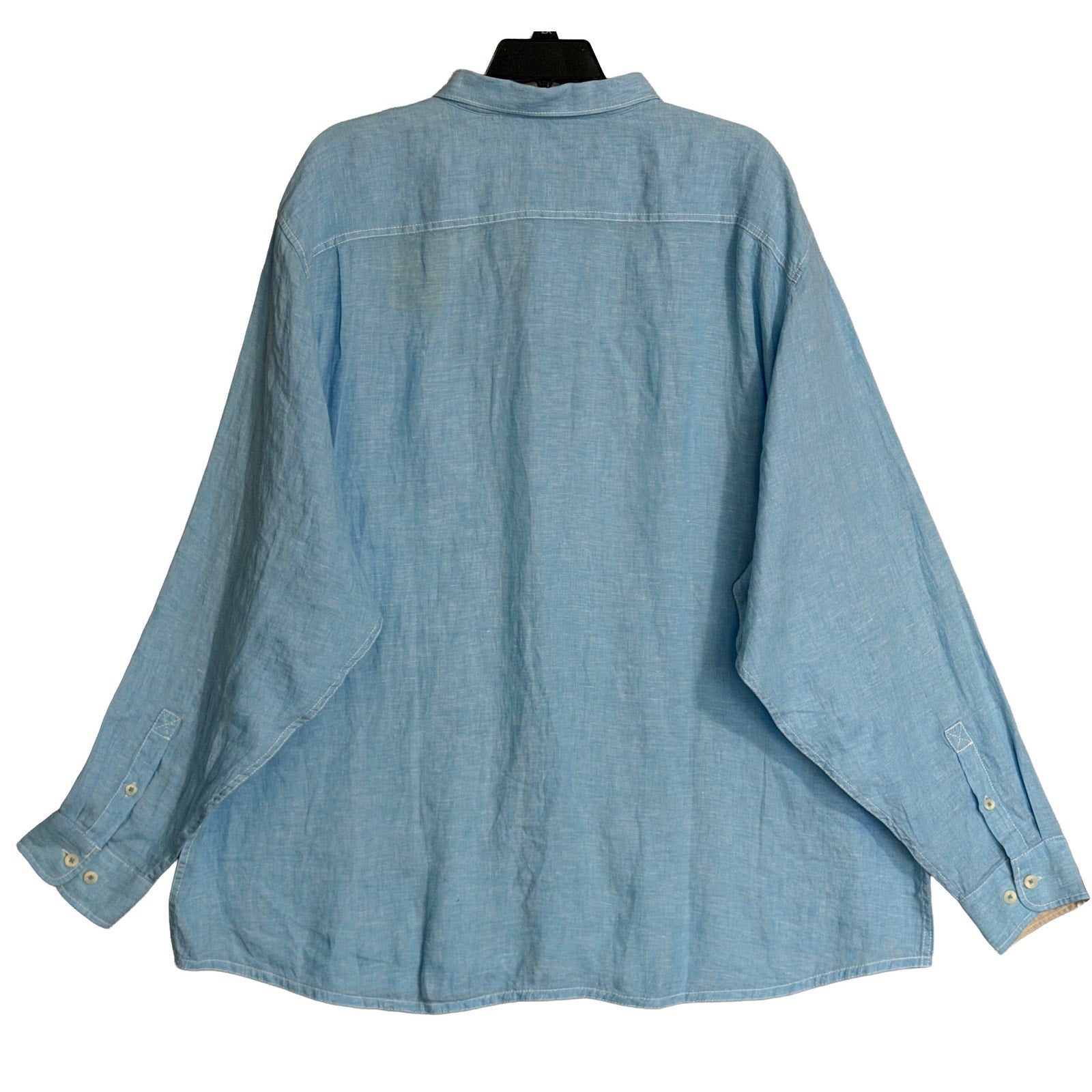 Tommy Bahama Linen Shirt Men's 4XLT Long Sleeve Paradise Breezer Blue