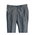 Perry Ellis Portfolio Pants Men's 40"x32" Modern Fit Linen Blend Blueprint