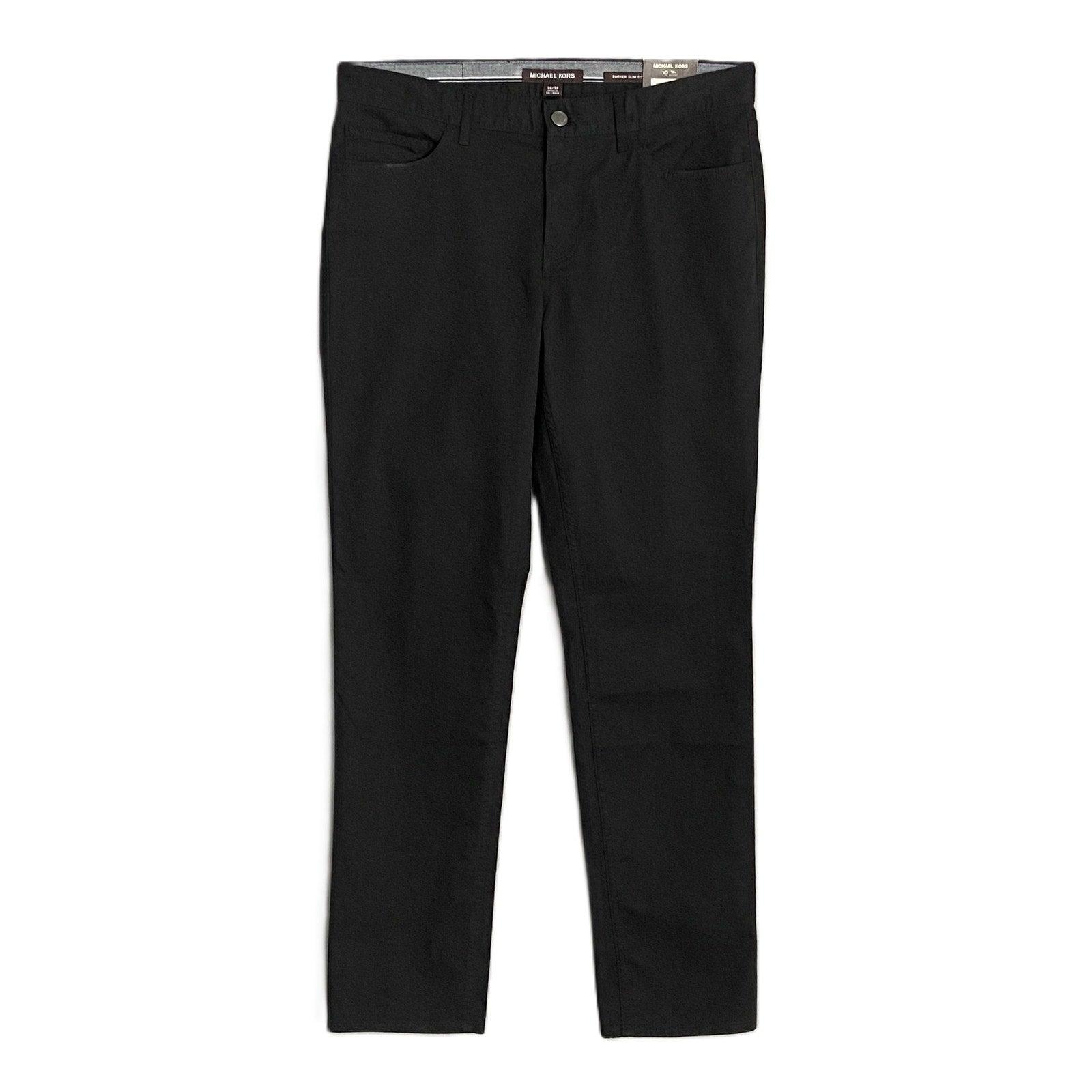 Michael Kors Men's 30x32 Parker Slim Fit Pant Stretch Solid Black