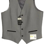 Alfani Vest Men's Small Tuxedo Vest Slim Fit Stretch Fabric Grey & Black