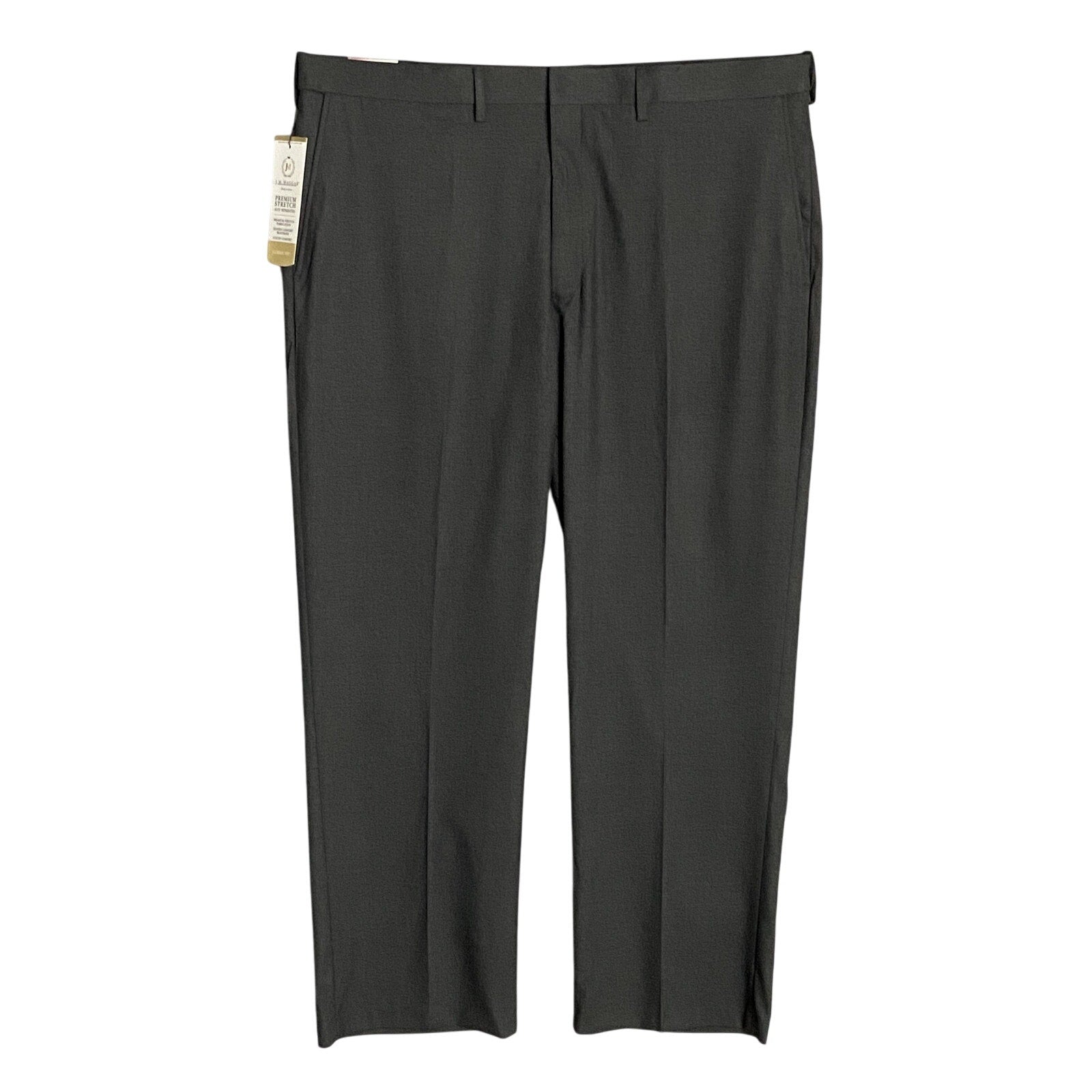 Haggar Premium Suit Pants Men's 40x30 Classic Fit Stretch Fabric Gray