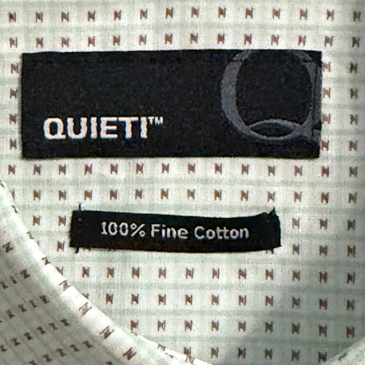 Quieti Casual Shirt Men's Large Short Sleeve Button-Down Cotton Green Check