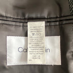 Calvin Klein Sport Coat Slim-Fit Wool Black/White Herringbone Men's 40 Long