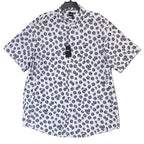 Boss Shirt Men's 4XL Big & Tall Short Sleeve Slim Fit Shirt Blue Floral