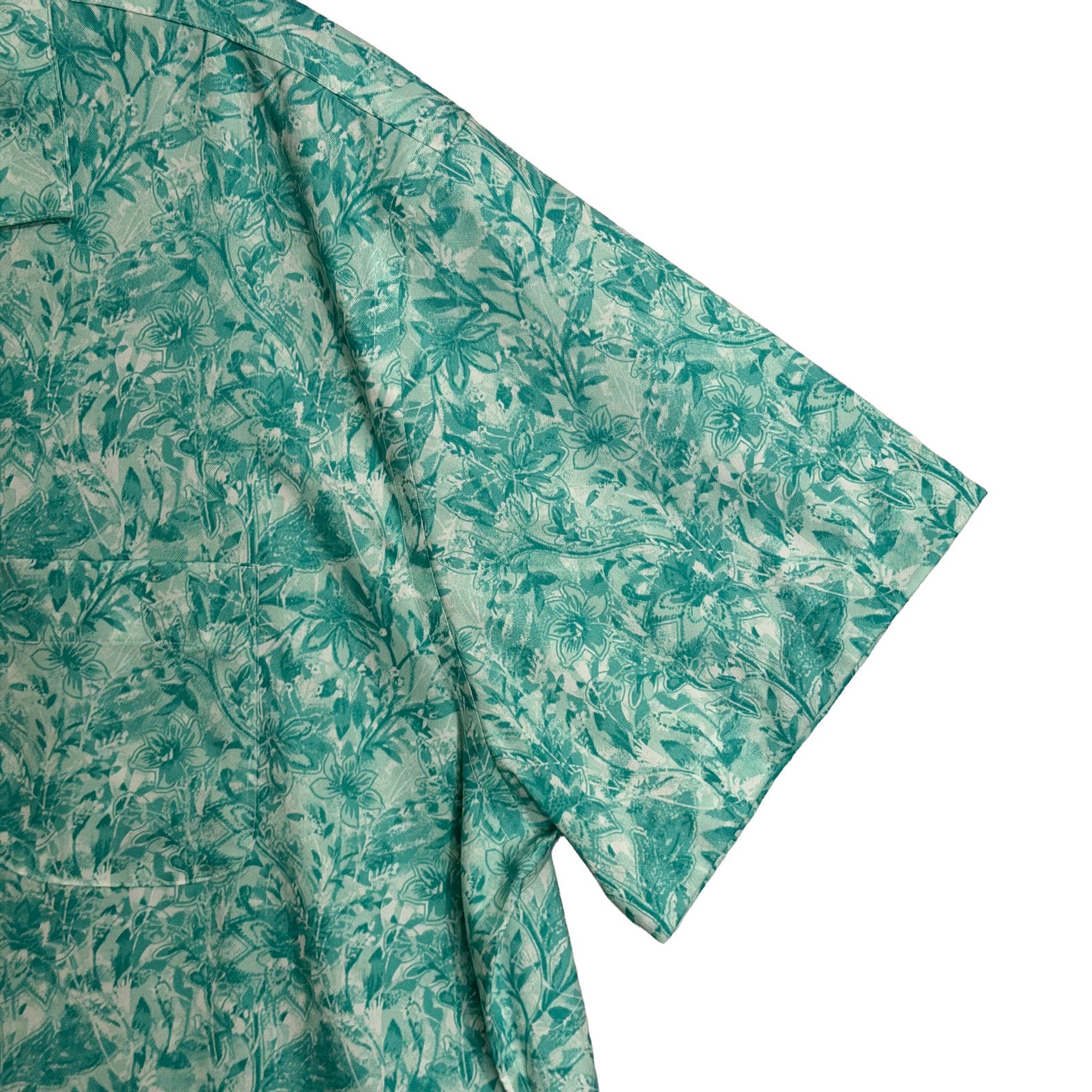 Daniel Cremieux Camp Shirt Men's XXL Pima Cotton Blend Button-Up Turquoise