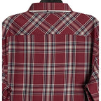 Mizzen+Main Men's XXL Trim Fit City Flannel Twill Shirt Burgundy Plaid
