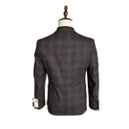 Bar III Men's 36R Slim Fit Sport Coat Stretch Unlined Brown Plaid
