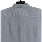 Michael Kors Linen Shirt Men's XXL Slim Fit Short Slv Button-Down Chambray