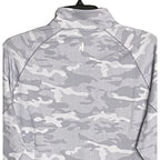Johnnie-O 1/4 Zip Pullover Men's Small Lightweight Stretch Fabric Gray Camo