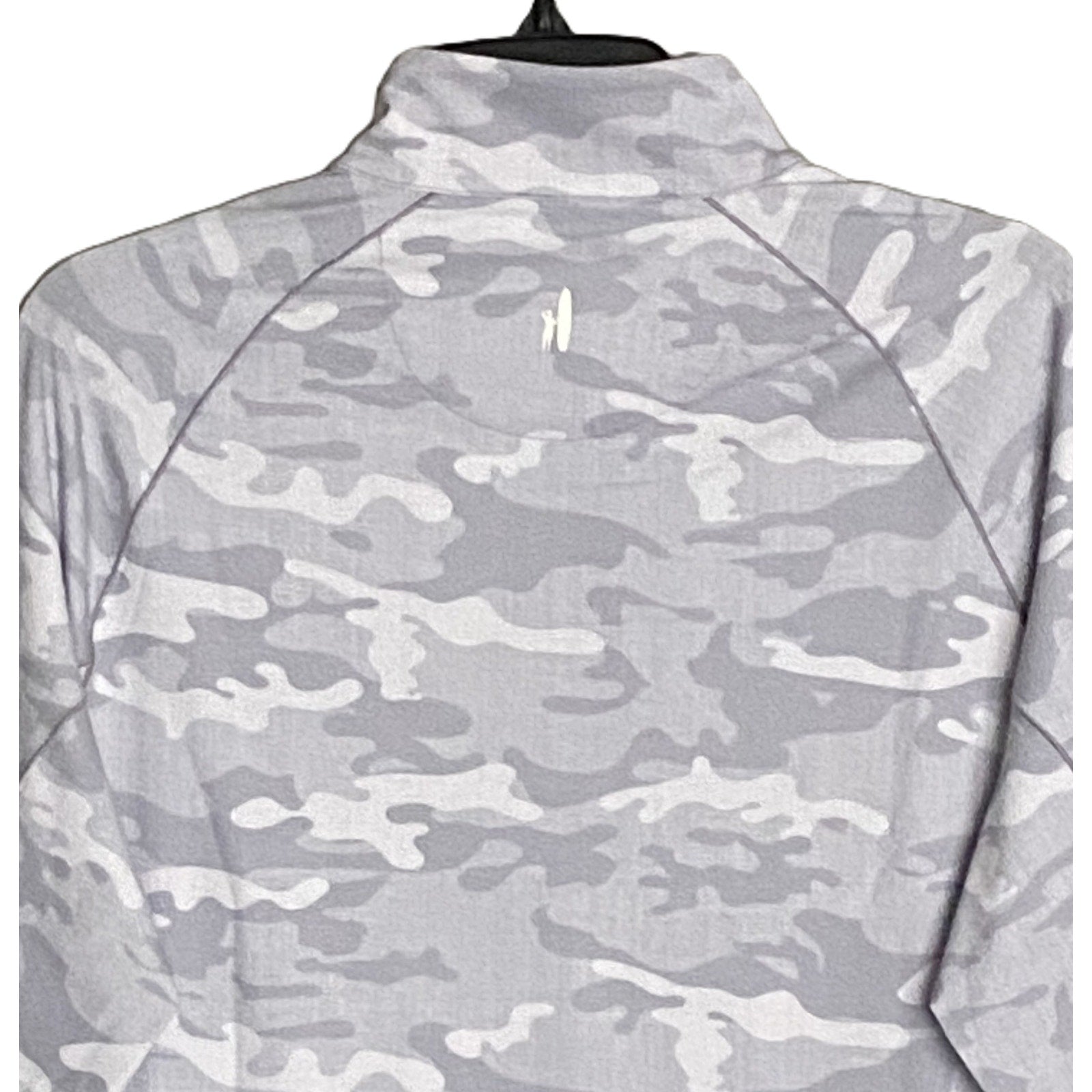 Johnnie-O 1/4 Zip Pullover Men's Small Lightweight Stretch Fabric Gray Camo