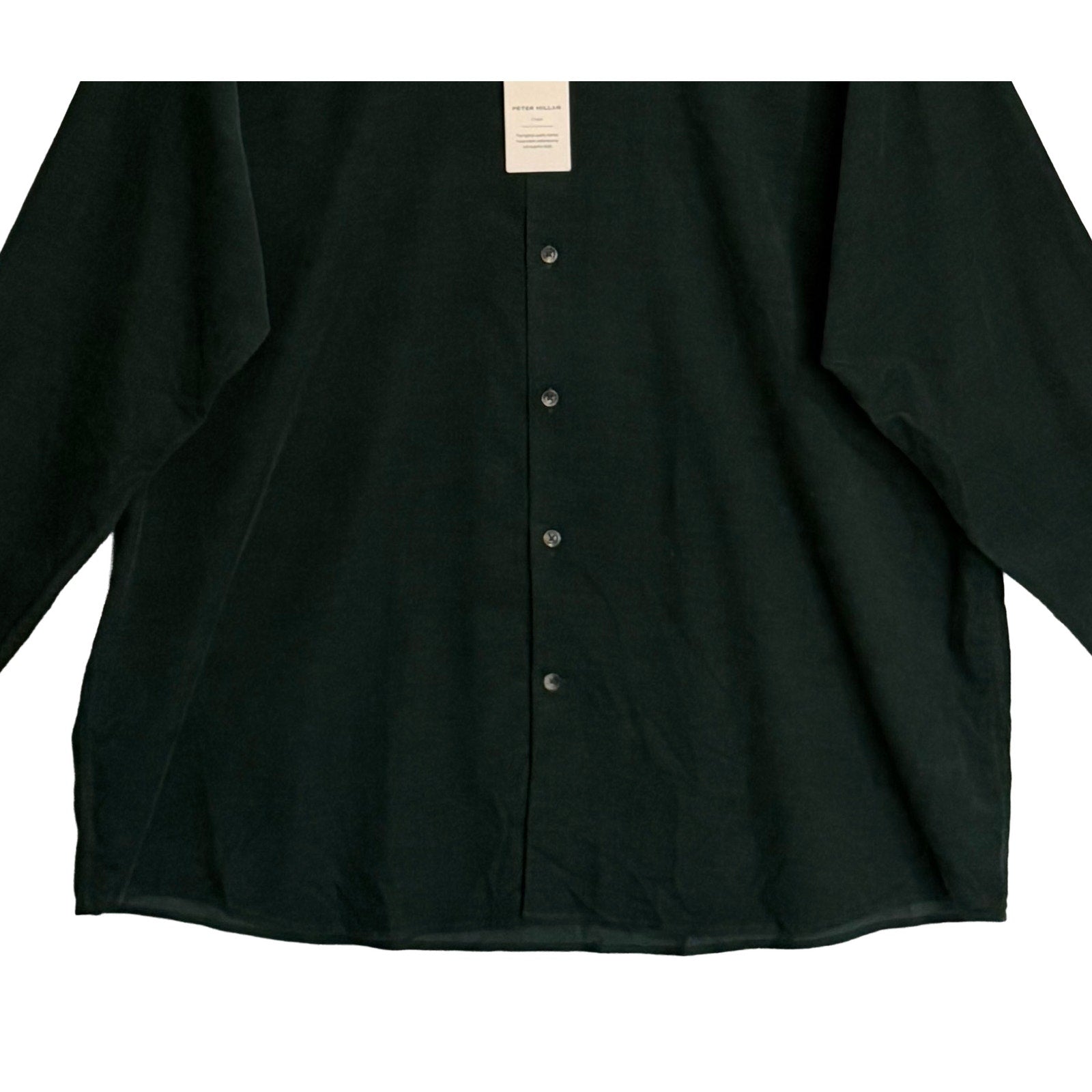 Peter Millar Cotton Cashmere Corduroy Sport Shirt Men's XXL Deep Verdant