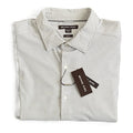Michael Kors Dress Shirt Men's XXL Slim Fit Long Sleeve Stretch White Geo