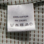 Quieti Casual Shirt Men's Large Short Sleeve Button-Down Cotton Green Check