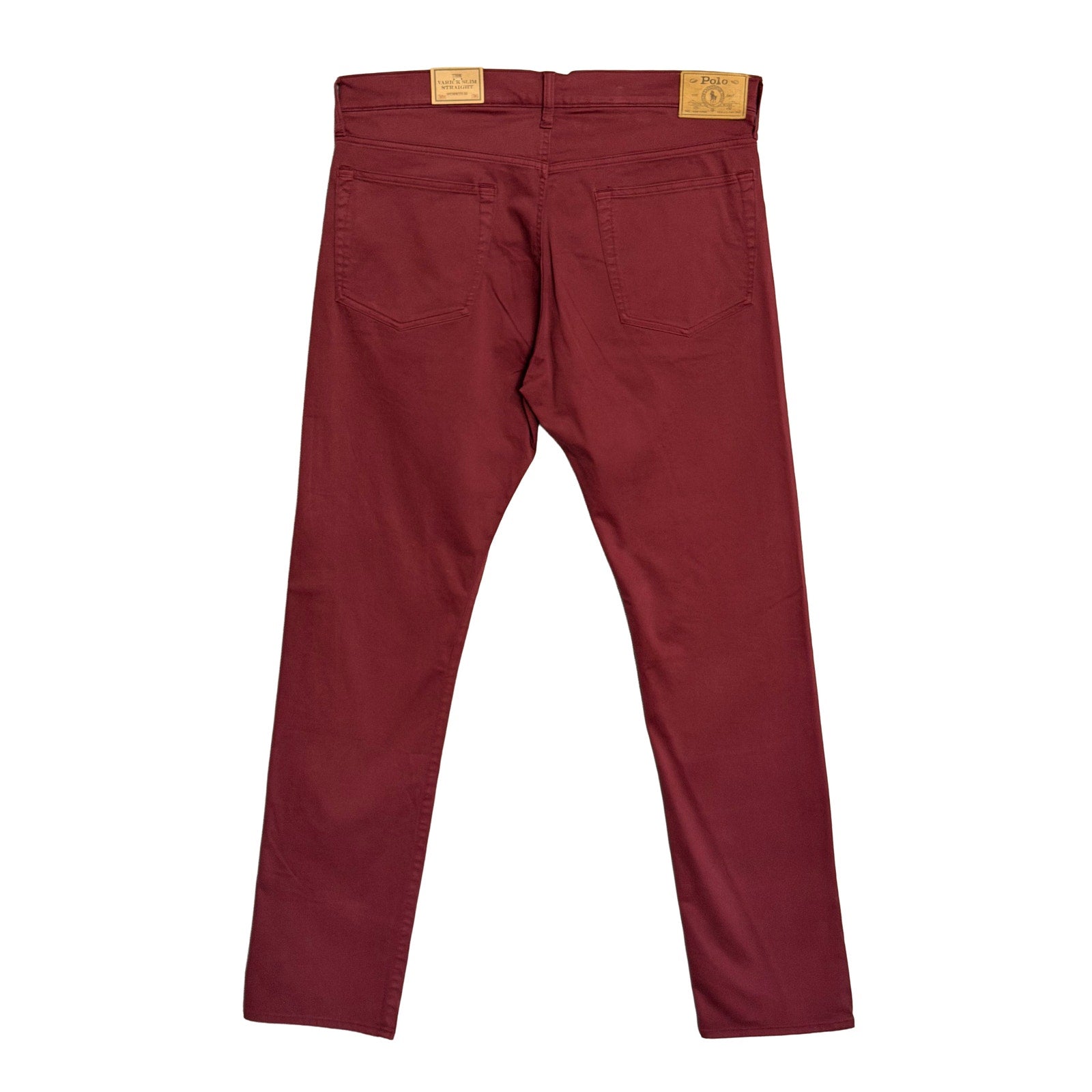 Polo Ralph Lauren Pants Men's 36T"x36" Varick Slim Straight 5-Pocket Red