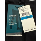 Perry Ellis Portfolio Pants Men's 36"x29" Slim Fit Dress Pant Solid Black