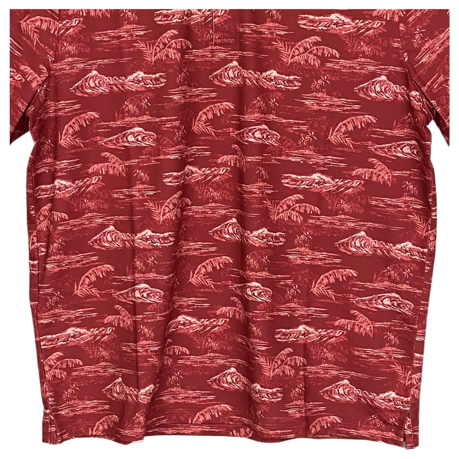 Tommy Bahama Men's Large Sport Bay View Polo Shirt Chili Pepper Red Tropical