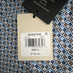 Bugatchi Dress Shirt Men's Small Long Sleeve Button-Up Blue Brown Geo