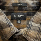 AG Los Angeles Shirt Men's Medium Classic Fit Mason Work Shirt Brown Black Plaid