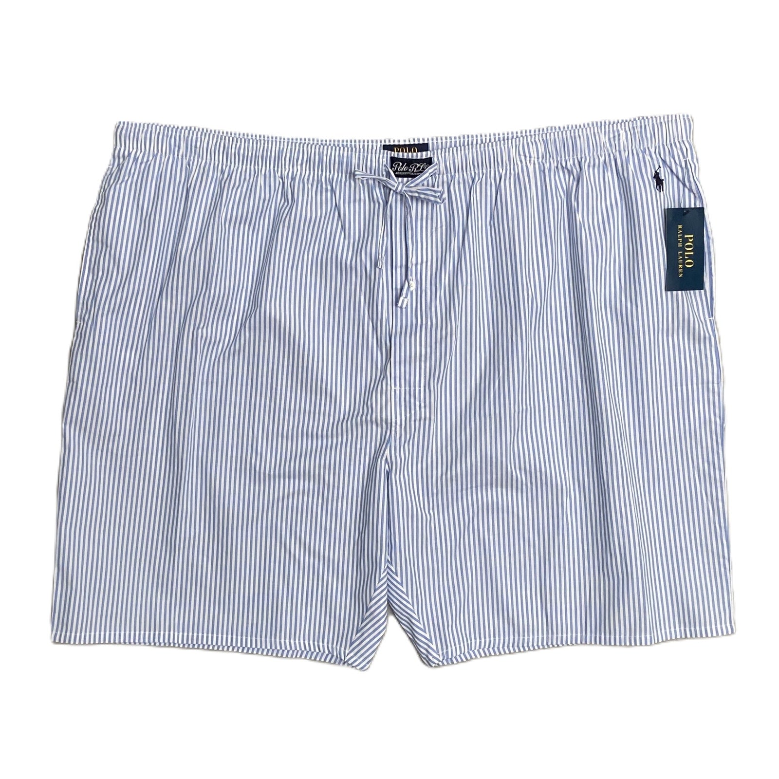 Polo Ralph Lauren Sleepwear Men's 4X Big & Tall Sleep Shorts Blue Pinstripe