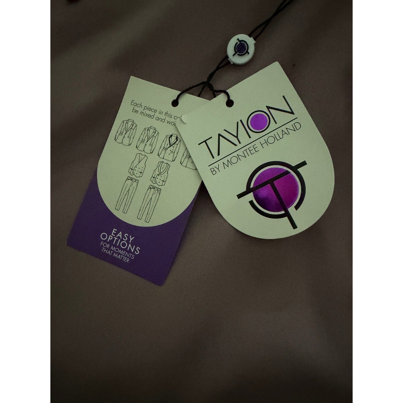 Tayion Dress Pants Men's 42"x30" Awonder Flat Front Stretch Mauve