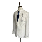Bar III Men's 46 Long Suit Jacket Slim Fit Linen Cotton Blend White